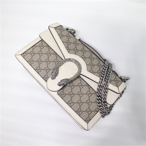 Gu.cci Dionysus GG Supreme Top Handle Shoudler Bag White 621512