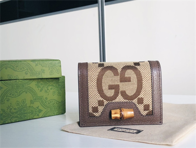 Gu.cci Diana Jumbo GG Card Case Wallet 658244