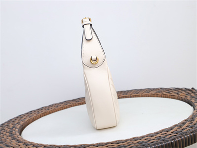 Gu.cci GG Marmont Half Moon Shaped Mini Bag White 699514