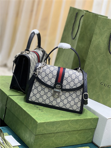 Gu.cci Ophidia GG Small Top Handle Bag GG Supreme Canvas 651055