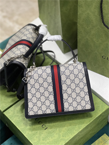 Gu.cci Ophidia GG Small Top Handle Bag GG Supreme Canvas 651055