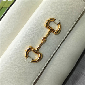 Gu.cci Horsebit 1955 Small Shoulder Bag White leather 645454