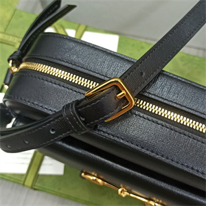 Gu.cci Horsebit 1955 Small Shoulder Bag Black leather 645454