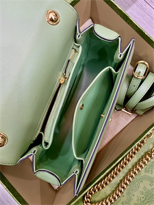 Gu.cci Blondie Small Top Handle Bag Light Green Leather 735101