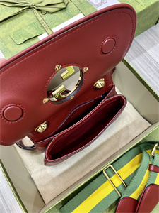 Gu.cci Blondie Mini Bag Red Leather 698643