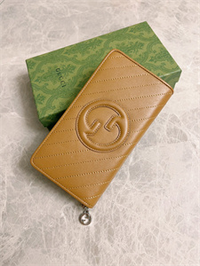 Gu.cci Blondie Zip Around Wallet Brown Leather 760312