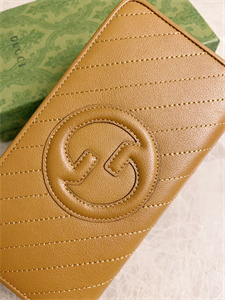 Gu.cci Blondie Zip Around Wallet Brown Leather 760312