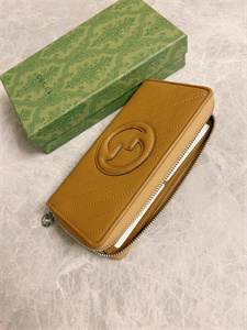 Gu.cci Blondie Zip Around Wallet Brown Leather 760312
