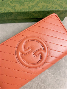 Gu.cci Blondie Zip Around Wallet Pink Leather 760312