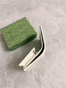 Gu.cci Blondie Card Case Wallet White Leather 760317