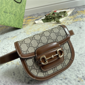 Gu.cci Horsebit 1955 Rounded Belt Bag Supreme Canvas 760198