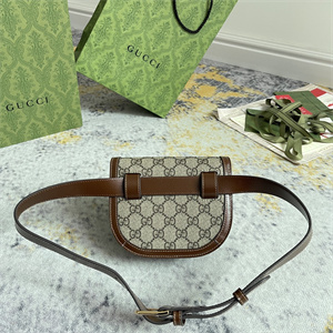 Gu.cci Horsebit 1955 Rounded Belt Bag Supreme Canvas 760198