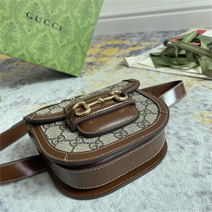 Gu.cci Horsebit 1955 Rounded Belt Bag Supreme Canvas 760198