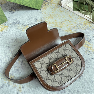 Gu.cci Horsebit 1955 Rounded Belt Bag Supreme Canvas 760198