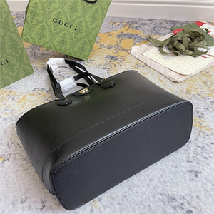 Gu.cci Ophidia Mini Tote Bag Black Leather 765043