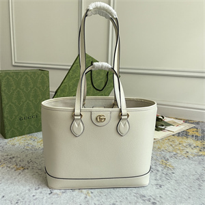 Gu.cci Ophidia Mini Tote Bag White Leather 765043