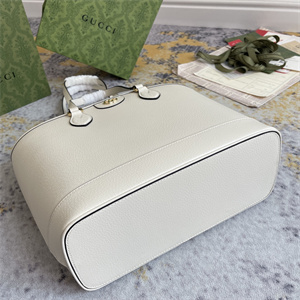 Gu.cci Ophidia Mini Tote Bag White Leather 765043