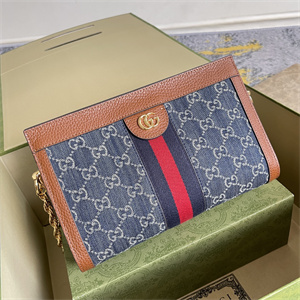 Gu.cci Ophidia GG Small Shoulder Bag Blue Denim 503877