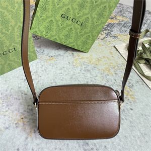 Gu.cci Horsebit 1955 Small Shoulder Bag Brown Leather 760196