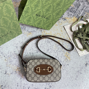 Gu.cci Horsebit 1955 Small Shoulder Bag Supreme Canvas 760196