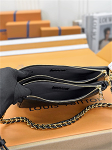 L.V  Multi Pochette Accessories Monogram Empreinte Grained Cowhide Black M80399