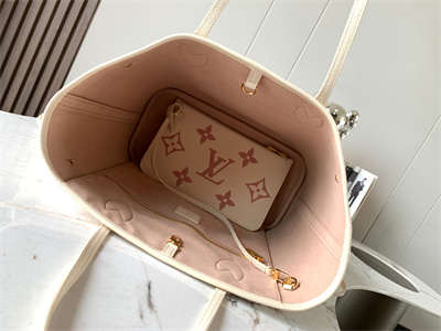 L.V Neverful MM Monogram Empreinte Cream M21579