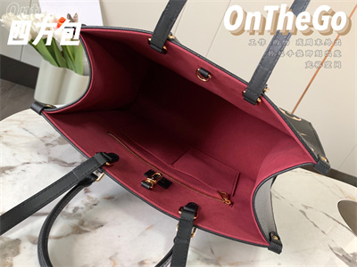 L.V ONTHEGO MM Monogram Empreinte Black/Beige M45495