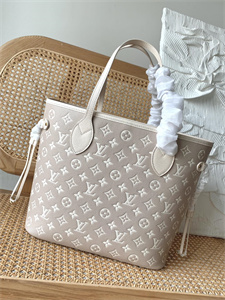 L.V Neverful MM Monogram Empreinte Green/Beige M46102