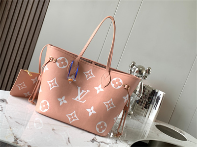 L.V Neverful MM Monogram Empreinte Pink M46329