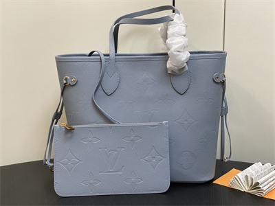 L.V Neverful MM Monogram Empreinte Grey Blue M46482