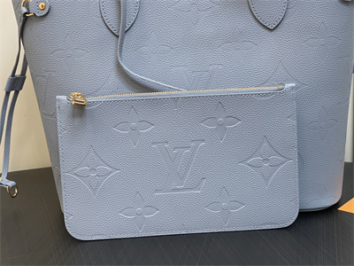 L.V Neverful MM Monogram Empreinte Grey Blue M46482