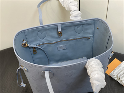 L.V Neverful MM Monogram Empreinte Grey Blue M46482