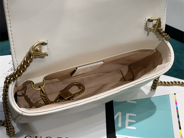 Gu.cci GG Marmont  Mini Bag White 476433