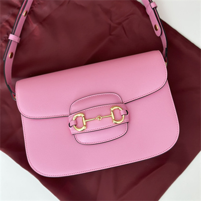 Gucci Horsebit 1955 Shoulder Bag Pink Leather 602204