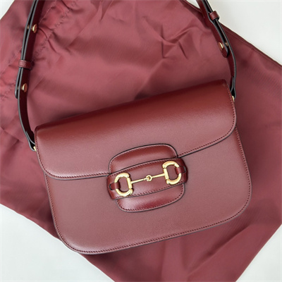 Gucci Horsebit 1955 Shoulder Bag Burgundy Leather 602204