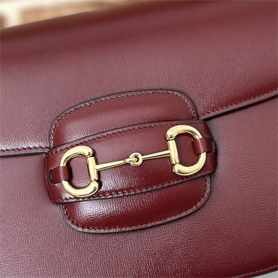 Gucci Horsebit 1955 Shoulder Bag Burgundy Leather 602204