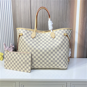 L.V Neverful GM Damier Azur Inside Pink N40604