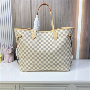 L.V Neverful GM Damier Azur Inside Pink N40604