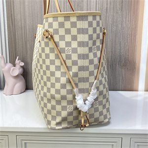 L.V Neverful GM Damier Azur Inside Pink N40604