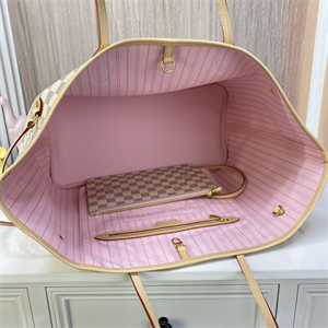 L.V Neverful GM Damier Azur Inside Pink N40604