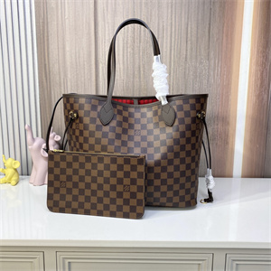 L.V Neverful MM Damier Ebene Inside Red N41358