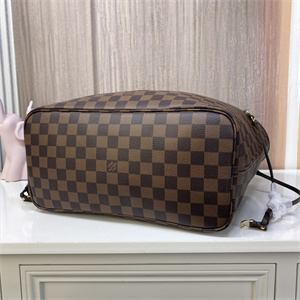 L.V Neverful MM Damier Ebene Inside Red N41358