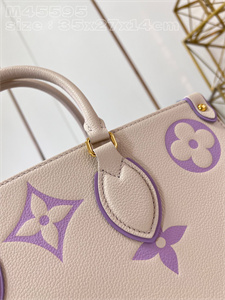 L.V ONTHEGO MM Monogram Empreinte Latte/Bubble Tea M45595