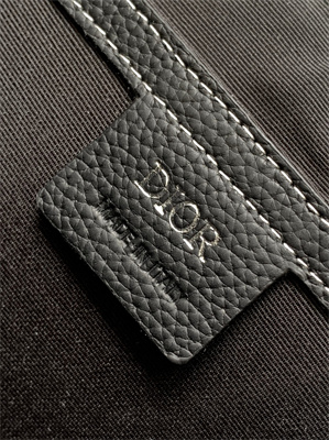 Di.or Saddle Messenger Bag Black Grained Calfskin