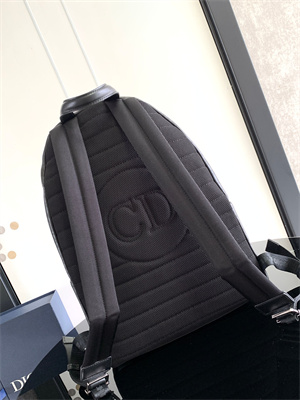 Dior Backpack Black Oblique Calfskin