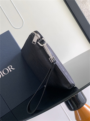 Di.or Pouch  Black Oblique Galary Calfskin