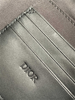 Di.or Pouch  Black Oblique Galary Calfskin