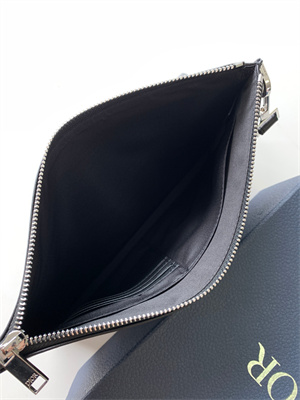 Di.or Pouch  Black Oblique Galary Calfskin