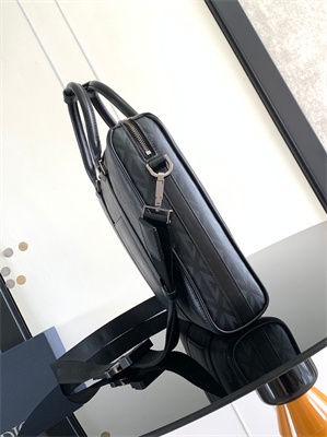 Di.or Lingot Briefcase Black CD diamond Canvas And Smooth Calfskin