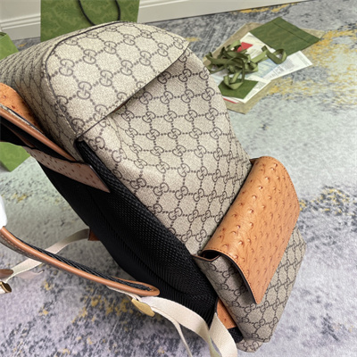 Gu.cci GG Backpack Ostrich With Double G 710859
